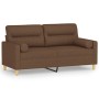 2-seater sofa with brown fabric cushions 140 cm by , Sofas - Ref: Foro24-3200824, Price: 243,39 €, Discount: %