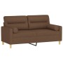 2-seater sofa with brown fabric cushions 140 cm by , Sofas - Ref: Foro24-3200824, Price: 243,39 €, Discount: %