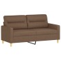 2-seater sofa with brown fabric cushions 140 cm by , Sofas - Ref: Foro24-3200824, Price: 243,39 €, Discount: %