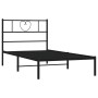 Bed frame with black metal headboard 90x190 cm by , Beds and slatted bases - Ref: Foro24-355455, Price: 62,73 €, Discount: %