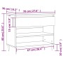 Schuhschrank aus grauem Sonoma-Sperrholz, 70 x 36 x 60 cm von , Schuhregale und Schuhorganisatoren - Ref: Foro24-831434, Prei...