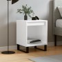 Glossy white engineered wood bedside table 40x35x50 cm by , Nightstands - Ref: Foro24-830736, Price: 30,29 €, Discount: %