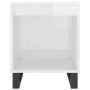 Glossy white engineered wood bedside table 40x35x50 cm by , Nightstands - Ref: Foro24-830736, Price: 30,29 €, Discount: %