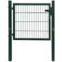 Puerta de vallado de acero verde 105x150 cm de vidaXL, Puertas de jardín - Ref: Foro24-142028, Precio: 153,99 €, Descuento: %