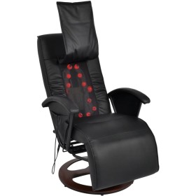 Black synthetic leather shiatsu massage chair by vidaXL, Electric massage chairs - Ref: Foro24-242508, Price: 463,99 €, Disco...