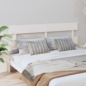 Solid white pine wood bed headboard 184x3x81 cm by , Headboards and footboards - Ref: Foro24-819086, Price: 44,99 €, Discount: %