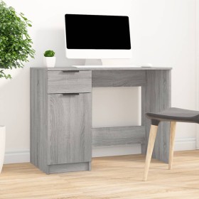 Sonoma gray plywood desk 100x50x75 cm by , Desks - Ref: Foro24-817127, Price: 101,37 €, Discount: %