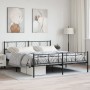 Estructura de cama cabecero y estribo metal negro 200x200 cm de , Camas y somieres - Ref: Foro24-372204, Precio: 121,41 €, De...