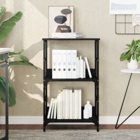 Black engineered wood shelf 50x33x82 cm by , Bookcases and shelves - Ref: Foro24-835264, Price: 44,48 €, Discount: %