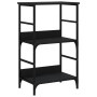 Black engineered wood shelf 50x33x82 cm by , Bookcases and shelves - Ref: Foro24-835264, Price: 44,99 €, Discount: %