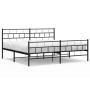 Estructura de cama cabecero y estribo metal negro 183x213 cm de , Camas y somieres - Ref: Foro24-355682, Precio: 115,46 €, De...