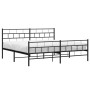 Black metal headboard and footboard bed frame 183x213 cm by , Beds and slatted bases - Ref: Foro24-355682, Price: 115,56 €, D...