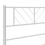 White metal bed frame with headboard 160x200 cm by , Beds and slatted bases - Ref: Foro24-372231, Price: 97,21 €, Discount: %