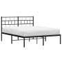 Bed frame with black metal headboard 120x190 cm by , Beds and slatted bases - Ref: Foro24-355656, Price: 85,93 €, Discount: %