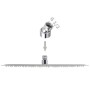 Round stainless steel rain effect shower head 40 cm by vidaXL, shower heads - Ref: Foro24-142157, Price: 56,98 €, Discount: %