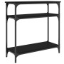 Black engineered wood console table 75x29x75 cm by , Side tables - Ref: Foro24-834040, Price: 48,97 €, Discount: %