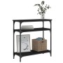 Black engineered wood console table 75x29x75 cm by , Side tables - Ref: Foro24-834040, Price: 48,97 €, Discount: %