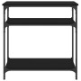 Black engineered wood console table 75x29x75 cm by , Side tables - Ref: Foro24-834040, Price: 48,97 €, Discount: %