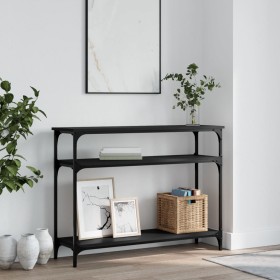 Black engineered wood console table 100x29x75 cm by , Side tables - Ref: Foro24-834035, Price: 50,99 €, Discount: %