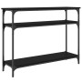 Mesa consola madera de ingeniería negra 100x29x75 cm de , Mesas auxiliares - Ref: Foro24-834035, Precio: 50,80 €, Descuento: %