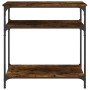 Smoked oak engineered wood console table 75x29x75 cm by , Side tables - Ref: Foro24-834042, Price: 45,97 €, Discount: %