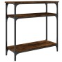 Smoked oak engineered wood console table 75x29x75 cm by , Side tables - Ref: Foro24-834042, Price: 45,97 €, Discount: %