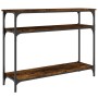 Smoked oak engineered wood console table 100x29x75 cm by , Side tables - Ref: Foro24-834037, Price: 48,94 €, Discount: %