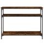 Mesa consola madera de ingeniería roble ahumado 100x29x75 cm de , Mesas auxiliares - Ref: Foro24-834037, Precio: 48,94 €, Des...