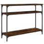 Smoked oak engineered wood console table 100x29x75 cm by , Side tables - Ref: Foro24-834037, Price: 48,94 €, Discount: %