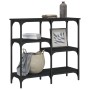 Mesa consola madera de ingeniería negra 80x29x75 cm de , Mesas auxiliares - Ref: Foro24-834075, Precio: 51,33 €, Descuento: %