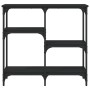 Mesa consola madera de ingeniería negra 80x29x75 cm de , Mesas auxiliares - Ref: Foro24-834075, Precio: 51,33 €, Descuento: %