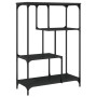 Engineered wood and black steel shelving 81x36x115 cm by , Bookcases and shelves - Ref: Foro24-835404, Price: 44,99 €, Discou...