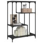 Estantería madera de ingeniería y acero negro 81x36x115 cm de , Librerías y estanterías - Ref: Foro24-835404, Precio: 43,58 €...