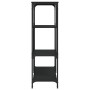 Estantería madera de ingeniería y acero negro 81x36x115 cm de , Librerías y estanterías - Ref: Foro24-835404, Precio: 43,58 €...