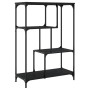 Engineered wood and black steel shelving 81x36x115 cm by , Bookcases and shelves - Ref: Foro24-835404, Price: 44,99 €, Discou...