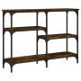 Mesa consola madera de ingeniería roble ahumado 102x29x75 cm de , Mesas auxiliares - Ref: Foro24-834082, Precio: 55,04 €, Des...