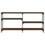 Mesa consola madera de ingeniería marrón roble 160x29x75 cm de , Mesas auxiliares - Ref: Foro24-834089, Precio: 74,46 €, Desc...