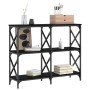 Black engineered wood console table 100x28x80.5 cm by , Side tables - Ref: Foro24-835419, Price: 48,42 €, Discount: %