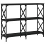 Black engineered wood console table 100x28x80.5 cm by , Side tables - Ref: Foro24-835419, Price: 48,42 €, Discount: %