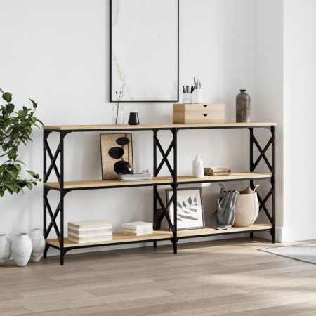 Sonoma oak engineered wood console table 156x28x80.5 cm by , Side tables - Ref: Foro24-835425, Price: 74,11 €, Discount: %