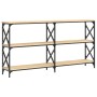 Mesa consola madera de ingeniería roble Sonoma 156x28x80,5 cm de , Mesas auxiliares - Ref: Foro24-835425, Precio: 76,19 €, De...