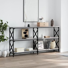 Sonoma gray engineered wood console table 156x28x80.5 cm by , Side tables - Ref: Foro24-835427, Price: 56,99 €, Discount: %