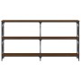 Oak brown engineered wood console table 200x28x80.5 cm by , Side tables - Ref: Foro24-835433, Price: 63,43 €, Discount: %