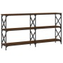 Oak brown engineered wood console table 200x28x80.5 cm by , Side tables - Ref: Foro24-835433, Price: 63,43 €, Discount: %