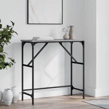 Sonoma gray engineered wood console table 75x32x75 cm by , Side tables - Ref: Foro24-834063, Price: 37,99 €, Discount: %