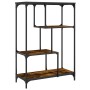 Engineered wood shelving steel smoked oak 81x36x115cm by , Bookcases and shelves - Ref: Foro24-835406, Price: 43,16 €, Discou...