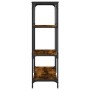 Engineered wood shelving steel smoked oak 81x36x115cm by , Bookcases and shelves - Ref: Foro24-835406, Price: 43,16 €, Discou...