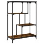 Engineered wood shelving steel smoked oak 81x36x115cm by , Bookcases and shelves - Ref: Foro24-835406, Price: 43,16 €, Discou...