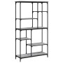 Engineered wood shelving steel Sonoma gray 99x35.5x176cm by , Bookcases and shelves - Ref: Foro24-835412, Price: 66,99 €, Dis...