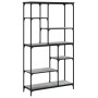 Engineered wood shelving steel Sonoma gray 99x35.5x176cm by , Bookcases and shelves - Ref: Foro24-835412, Price: 66,99 €, Dis...